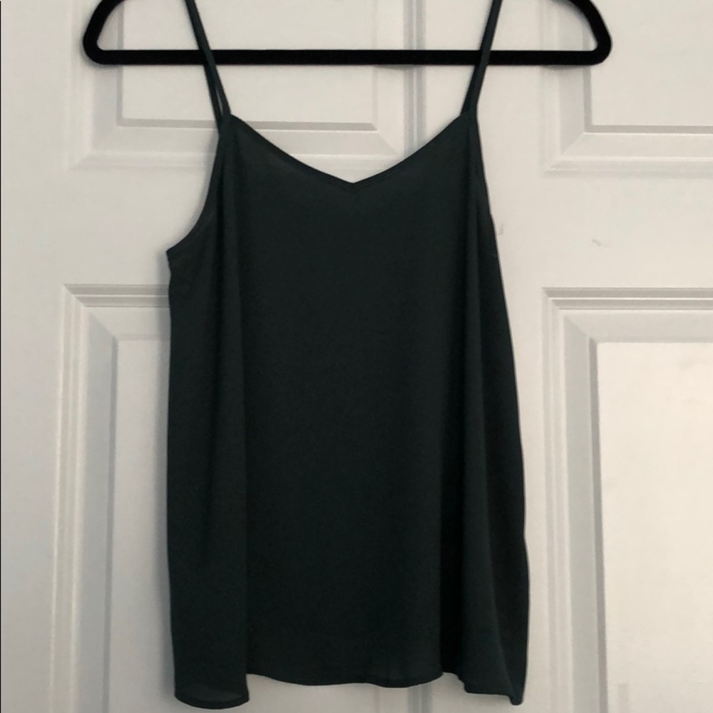 Dark green Top shop sheer tank